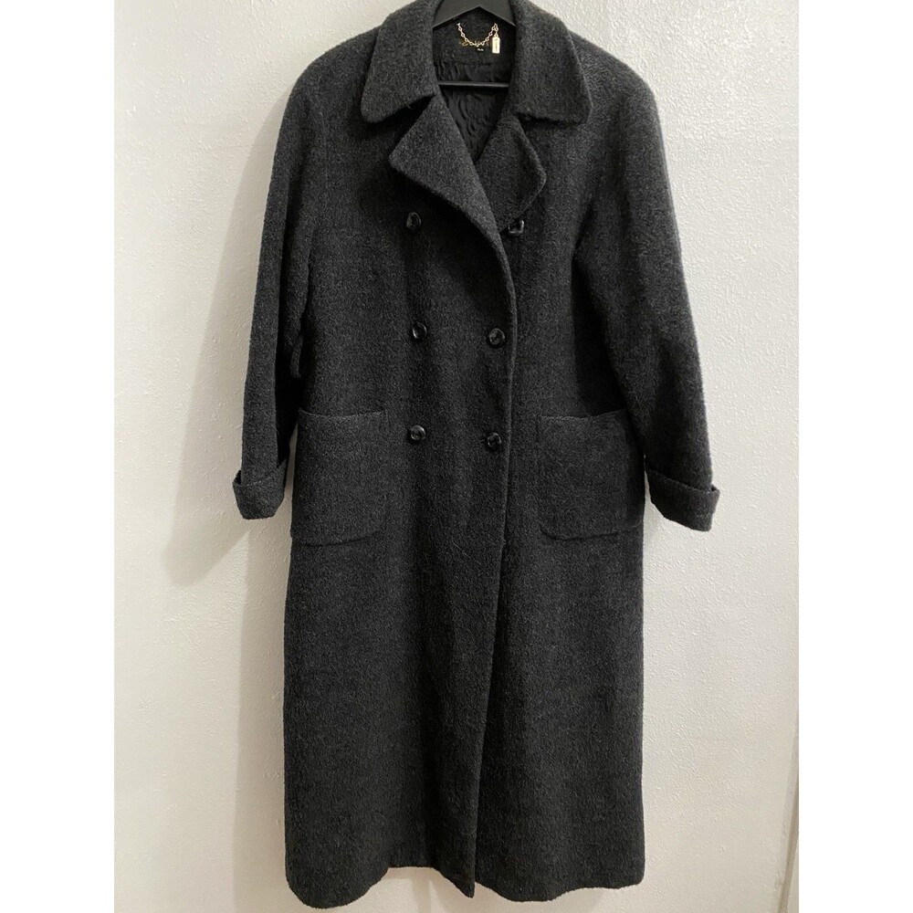 Joinus European Women’s Gray Long Wool Trench Coat 44 (US 14) L